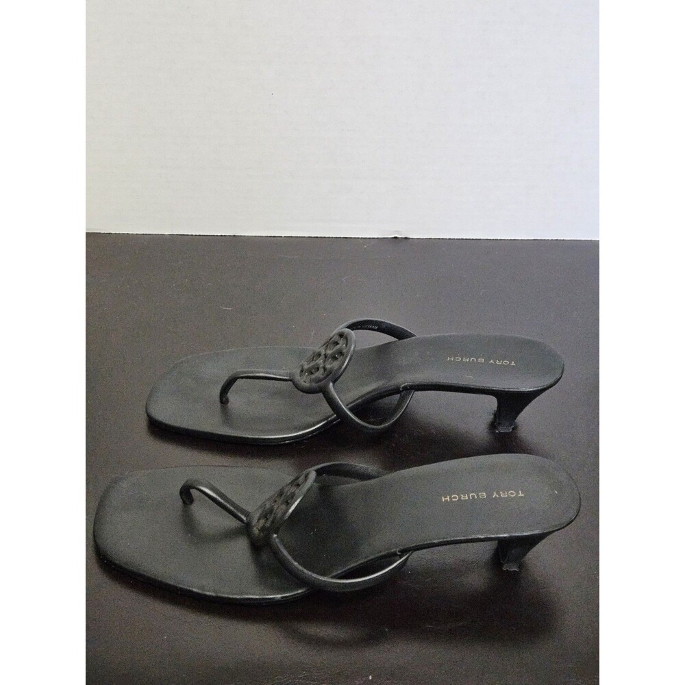 Sz 8.5 - Tory Burch Miller Capri Kitten Heels Black
